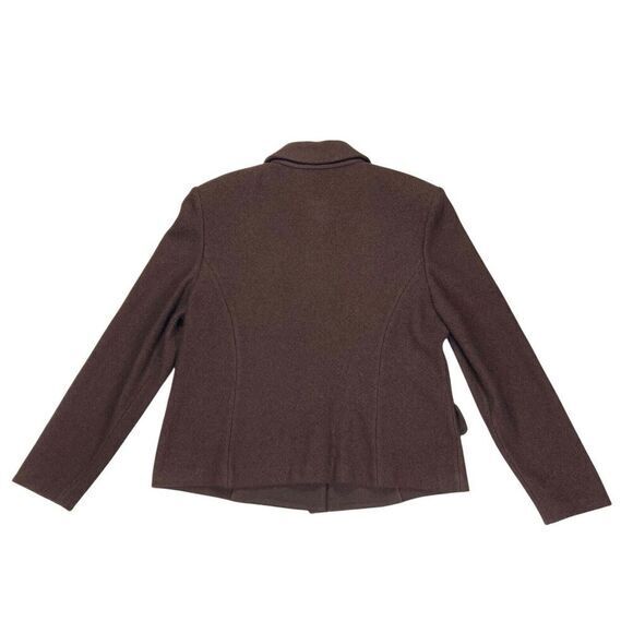 St. John 2 Pc Skirt Jacket Set Women 12 Brown Gold Button Luxury Elegant Dressy - Picture 5 of 15